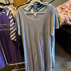 Heather purple Pocket T-Shirt Dress